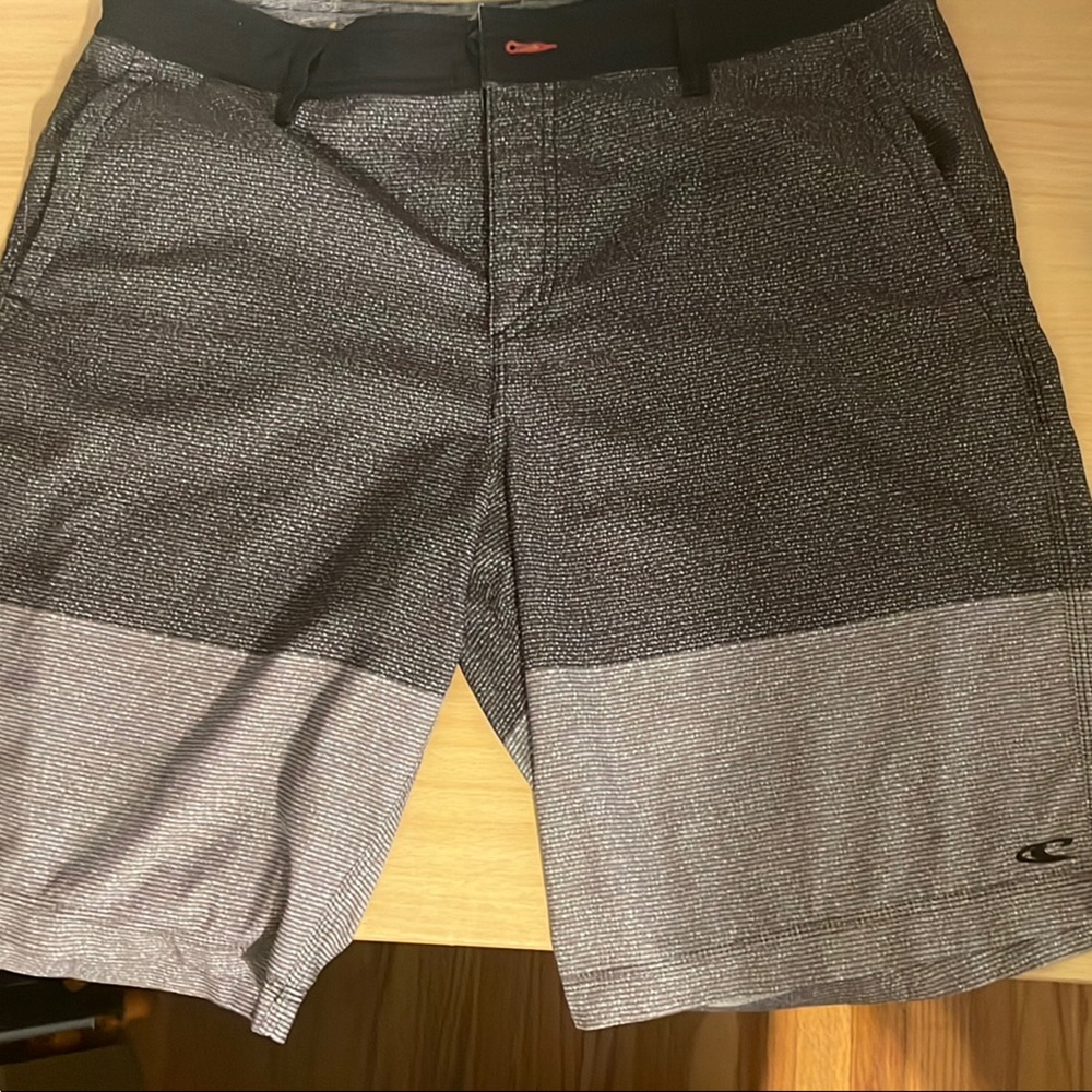 O’Neill Gray and Black Patterned Shorts